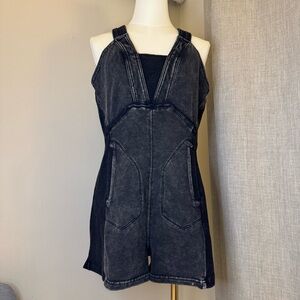 Sewn+Seen Grey Romper Size M 100% cotton
